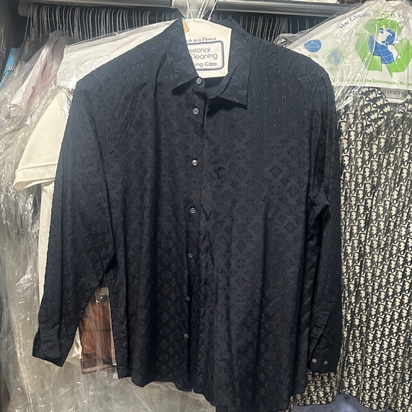 Louis Vuitton Dark Patterned Button Down Shirt - Picture 1 of 6